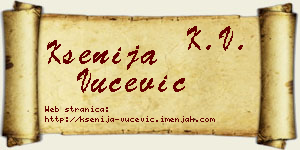 Ksenija Vučević vizit kartica
